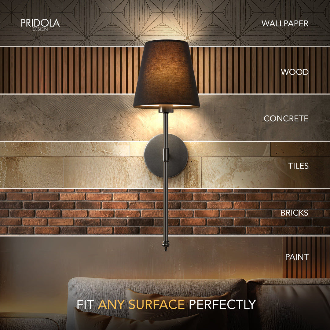 WIRELESS DARK WALL SCONCES (SET OF 2)
